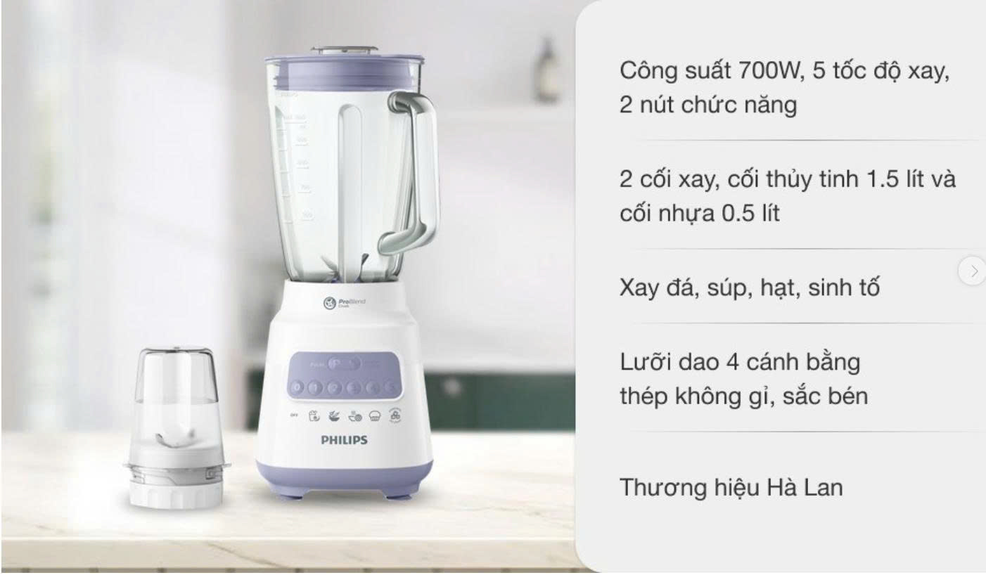 Máy xay sinh tố đa năng Philips HR2223/00