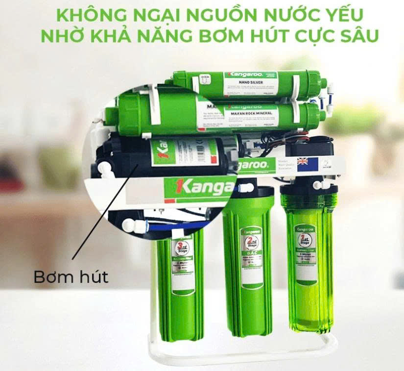 Máy lọc nước RO Kangaroo 9 lõi lắp dưới chậu KGRP99
