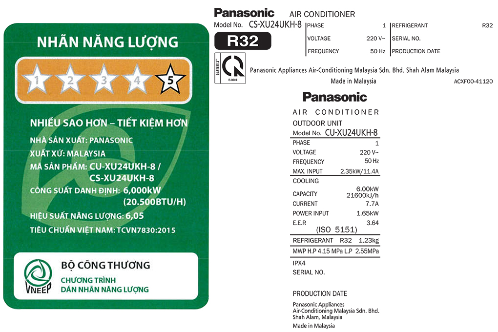 Điều hòa Panasonic inverter 1 chiều 24.000BTU XU24ZKH-8