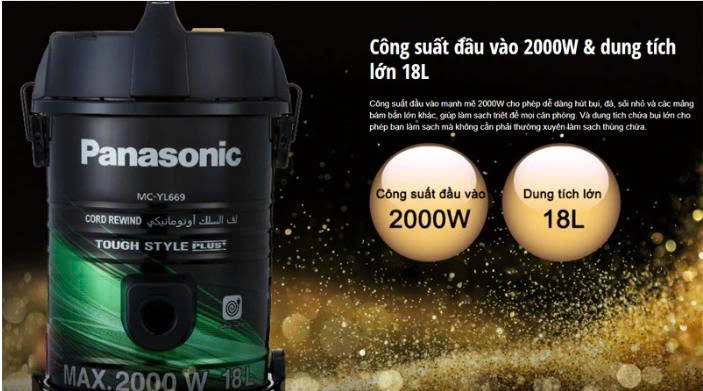 Máy hút bụi công nghiệp Panasonic MC-YL669GN49
