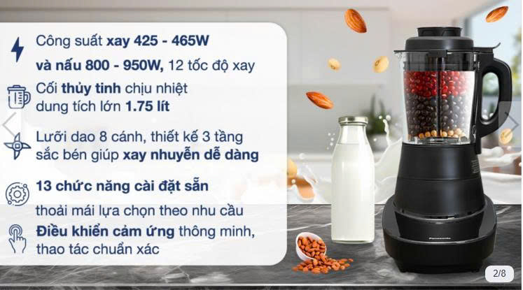 Máy làm sữa hạt đa năng Panasonic MX-HG6401KRA