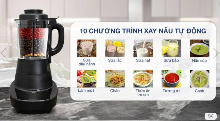 Máy làm sữa hạt đa năng Panasonic MX-HG6401KRA