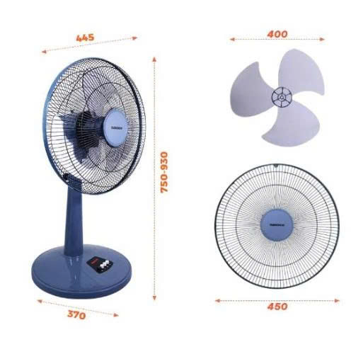 Quạt lửng Nanoco model NLF1623 (màu xanh, màu beige - 3 chế độ gió - công suất 47W)