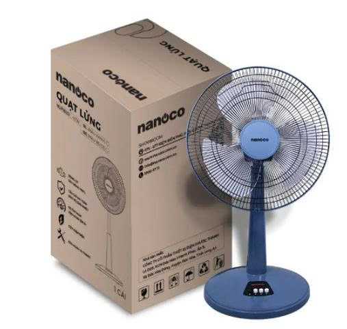 Quạt lửng Nanoco model NLF1623 (màu xanh, màu beige - 3 chế độ gió - công suất 47W)