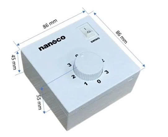 Quạt đảo cơ Nanoco model NOF1650 màu be/ghi (Công suất 47W, bạc đạn)