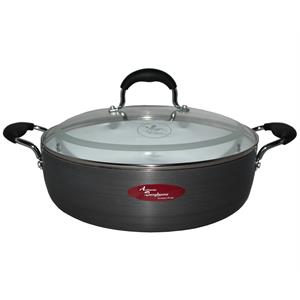 Nồi nhôm nắp kính 34cm thấp  HA0234LC-AU06