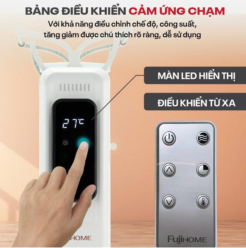Máy sưởi dầu Fujihome OH8615