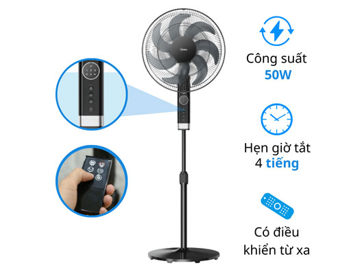 Quạt cây Midea FS40-23MR ( Có Điều Khiển Từ Xa )