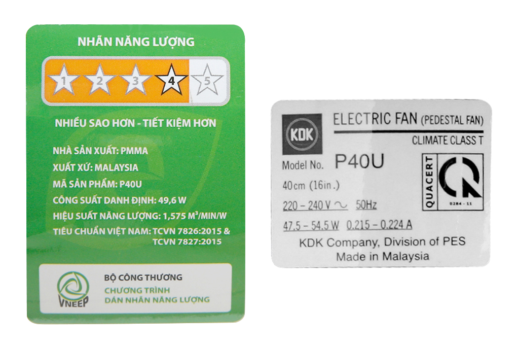 Quạt đứng KDK P40U - Hàng Chính Hãng