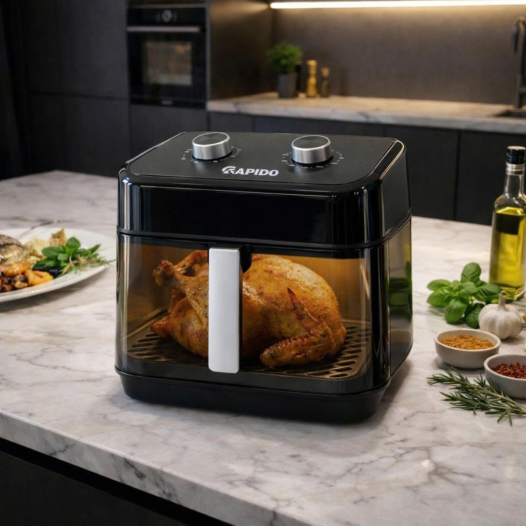 Nồi chiên không dầu 2 thanh nhiệt 12 lít Rapido RAF 12M2
