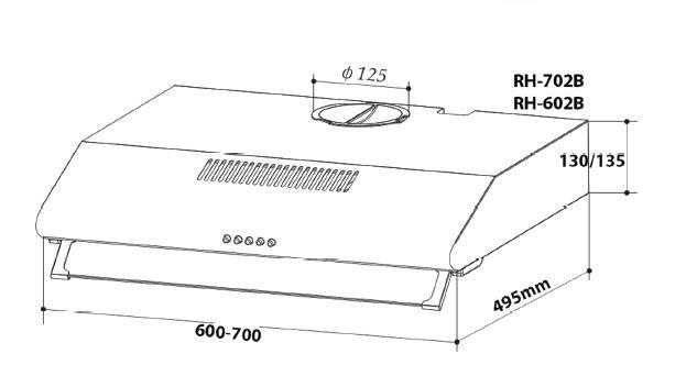 Máy hút mùi Romal RH - 702B