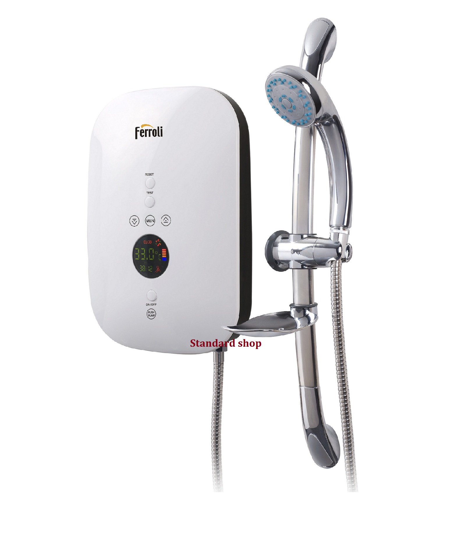 Máy nước nóng trực tiếp Ferroli DIVO SDP 4.5 kW, Tặng 01 đôi dây cấp 40cm . Công lắp 200.000 .