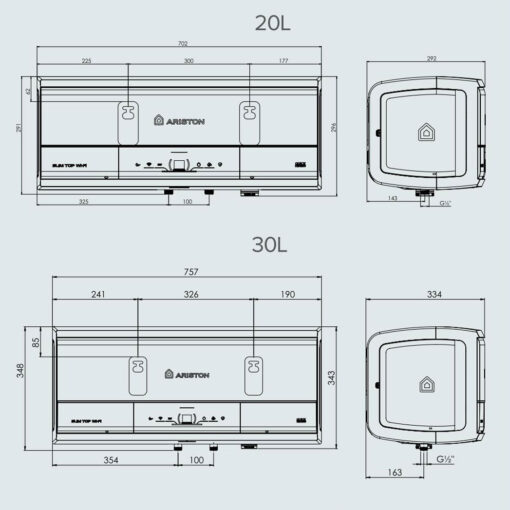 Bình nóng lạnh Ariston SL3 20 TOP WIFI 2.5 FE 20 lít. Công lắp : 200.000/ 1 chiếc .