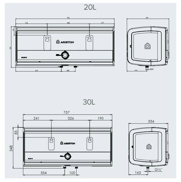 Máy nước nóng gián tiếp Ariston 30 lít SLIM3 30 R AG+ VN . có ion bạc diệt khuẩn làm sạch nước. Công lắp 200.000/1 chiếc
