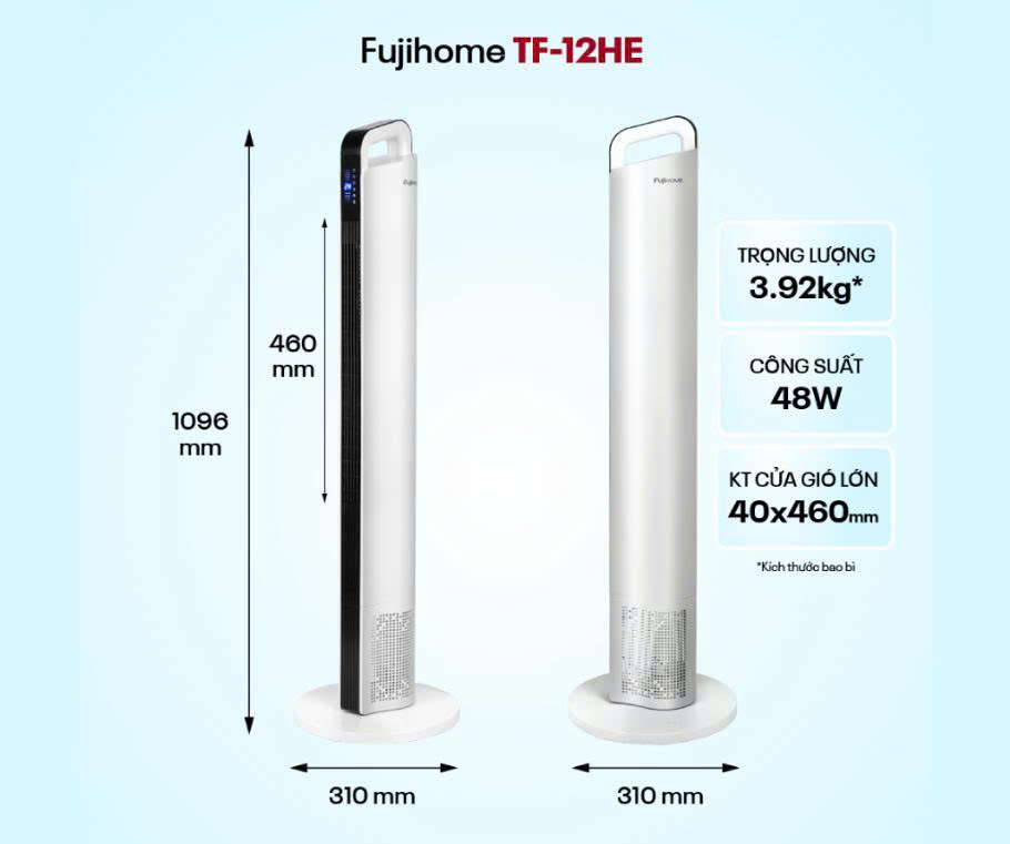 Quạt tháp điện tử cao cấp Fujihome TF-12HE