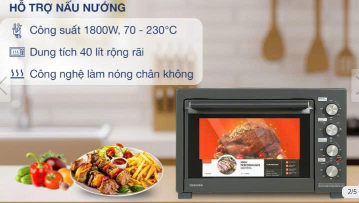 Lò nướng Toshiba TL-MC40EZF(GR) 40 lít