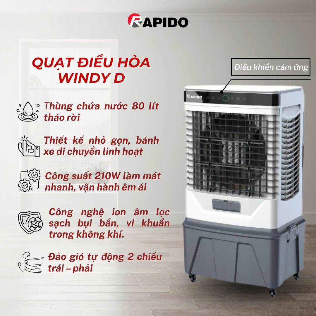 Quạt điều hòa Rapido Windy D