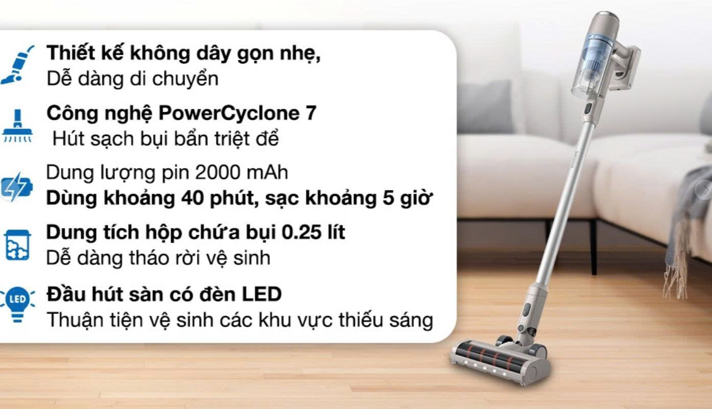 Máy hút bụi không dây Philips XC2011/01