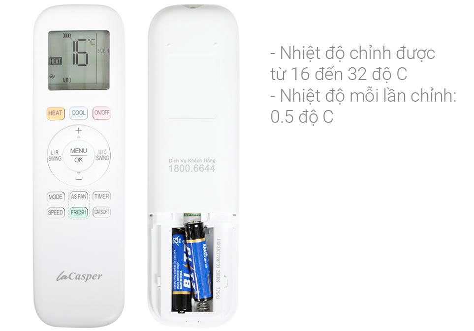 Điều hòa 2 chiều Casper Inverter 9.300 BTU XH-09IF35