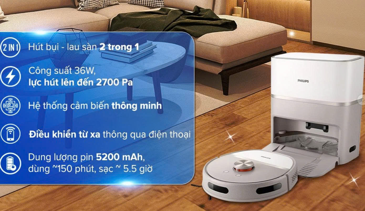 Robot hút bụi lau nhà Philips XU6500/82
