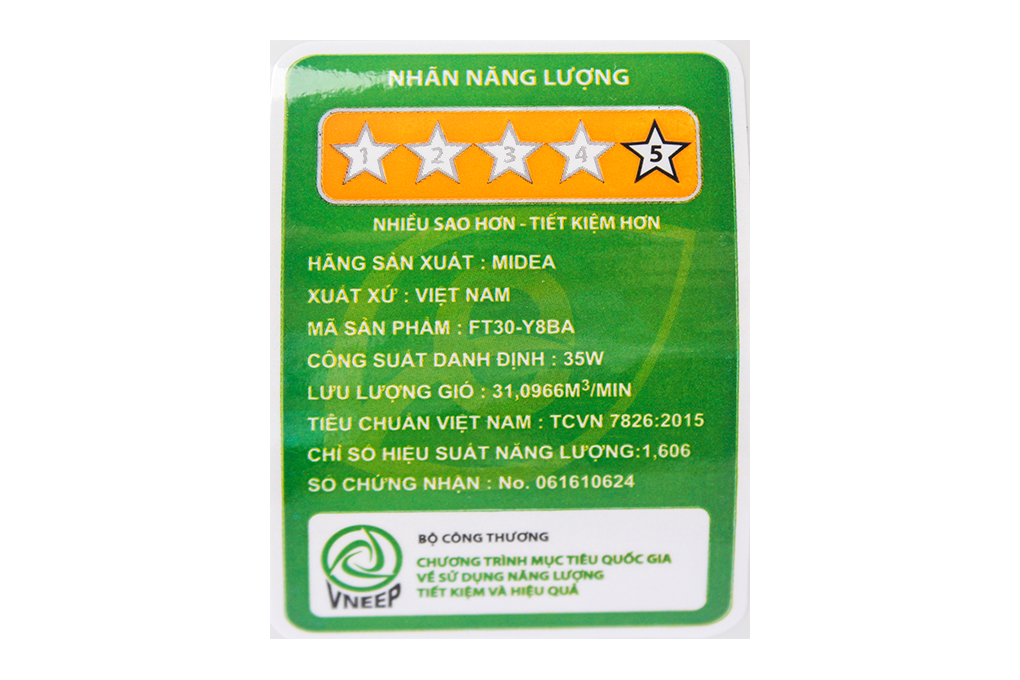 Quạt Bàn Midea FT30-Y8BA Hàng Chính Hãng