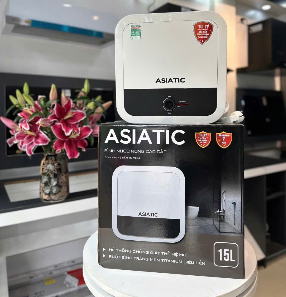 Bình nóng lạnh Asiatic AV15L (15 lít) – Vuông: AV15L