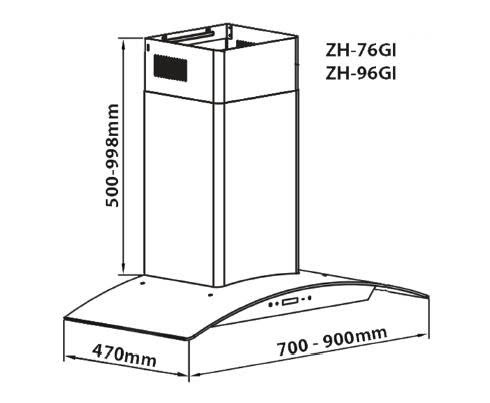 Máy hút mùi Zegu ZH-96GI