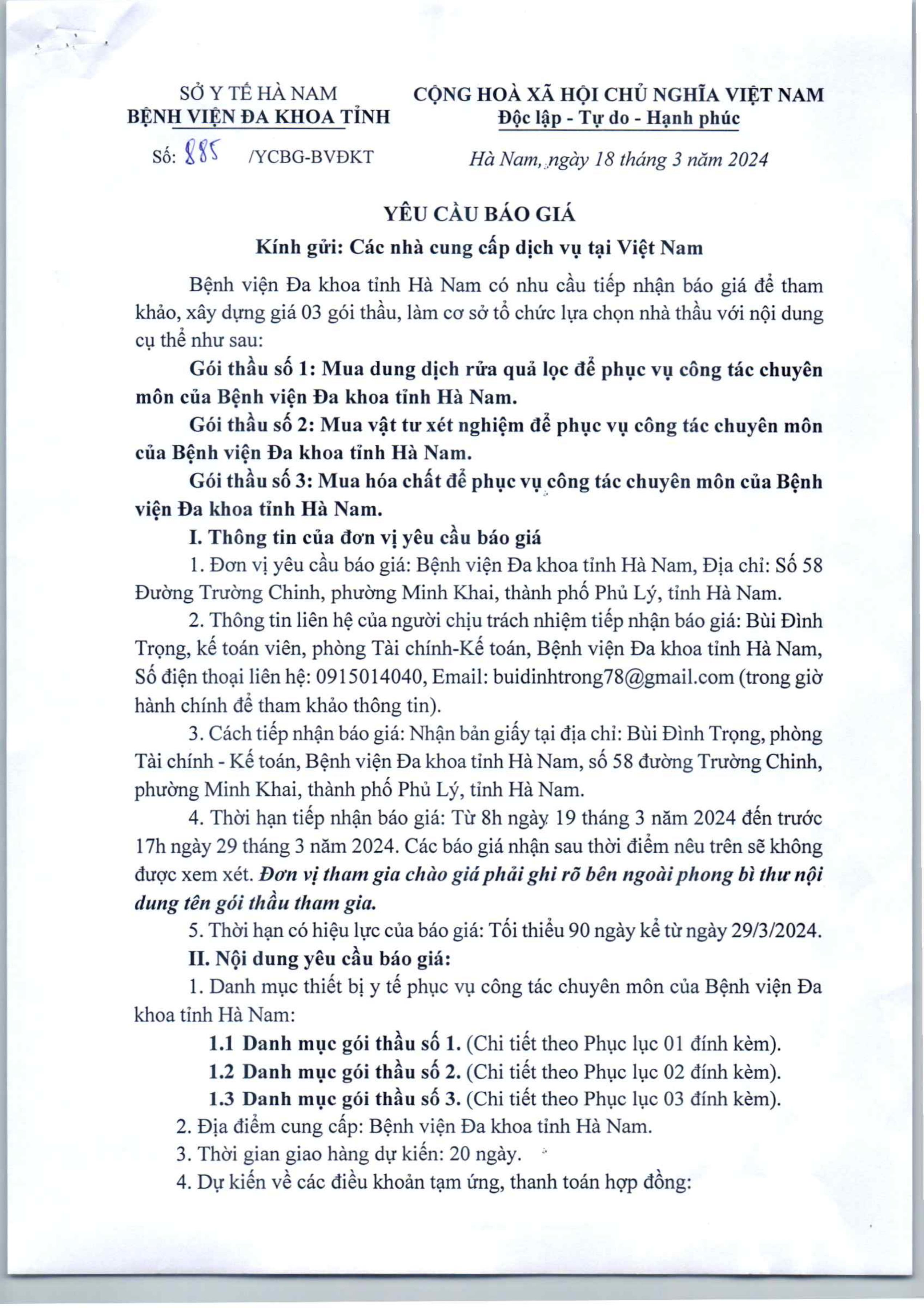 YCBG DUNG DỊCH RỬA QUẢ LỌC, VTXN, HÓA CHẤT