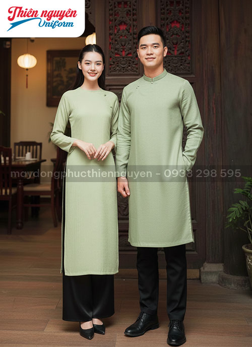 Mẫu áo dài đồng phục đẹp tinh tế