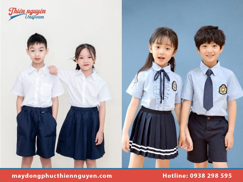 Mẫu áo sơ mi đồng phục học sinh nữ cấp 1