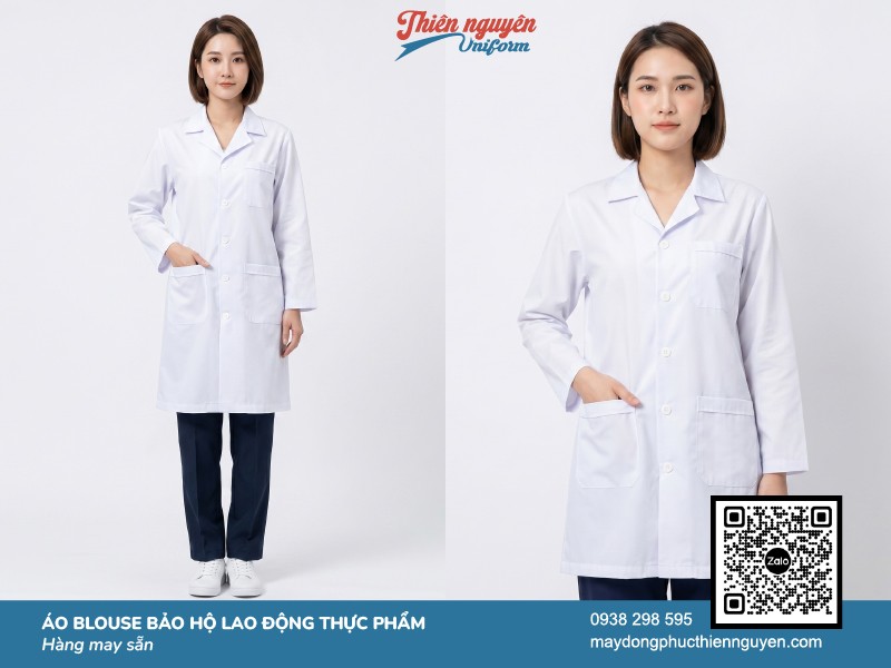 Áo blouse bảo hộ được dùng trong ngành chế biến thực phẩm
