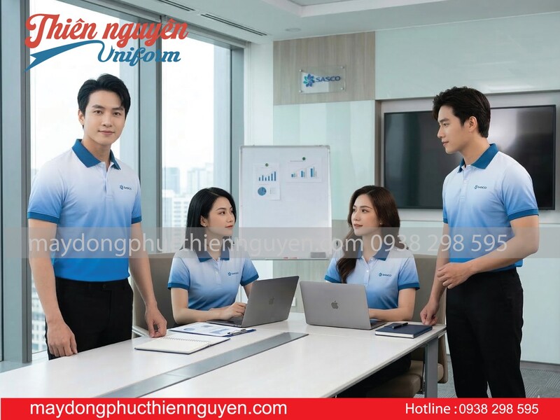 Thiết kế áo đồng phục polo công ty SASCO do Thiên Nguyên Uniform sản xuất