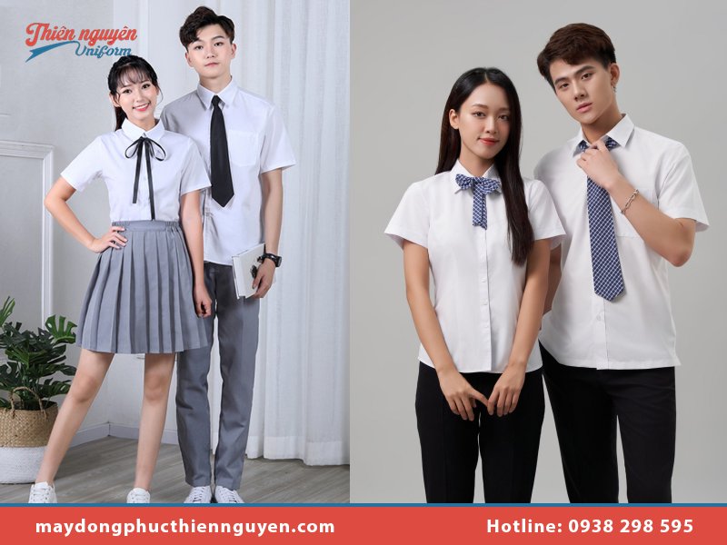 Áo sơ mi trắng đồng phục học sinh đẹp