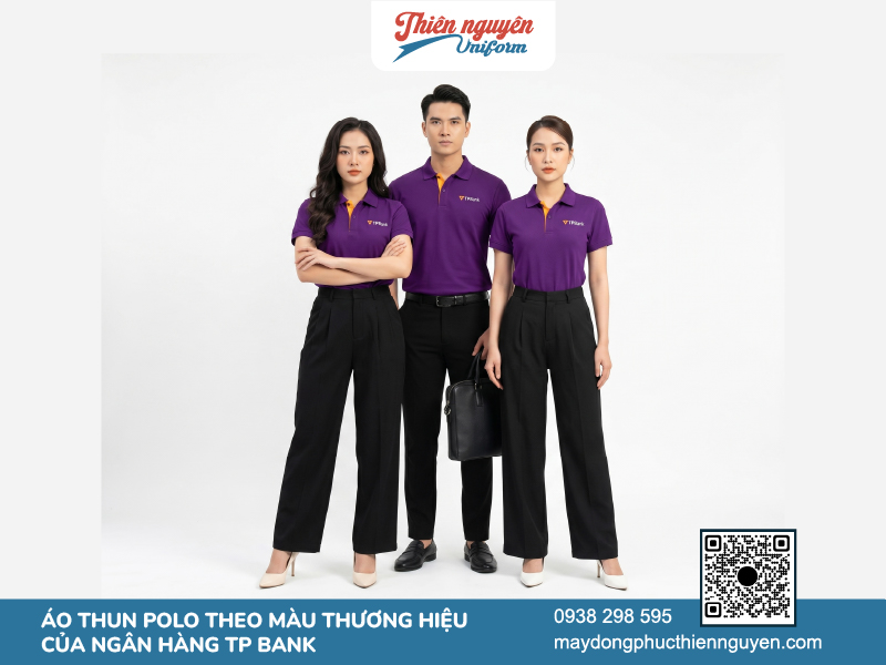 Thiết kế áo thun polo đồng theo màu thương hiệu giúp quảng bá hình ảnh doanh nghiệp