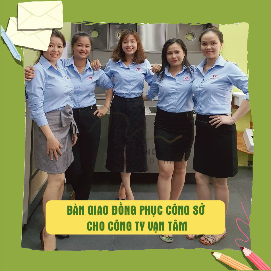 bàn giao đồng phục công sở cho công ty vạn tâm