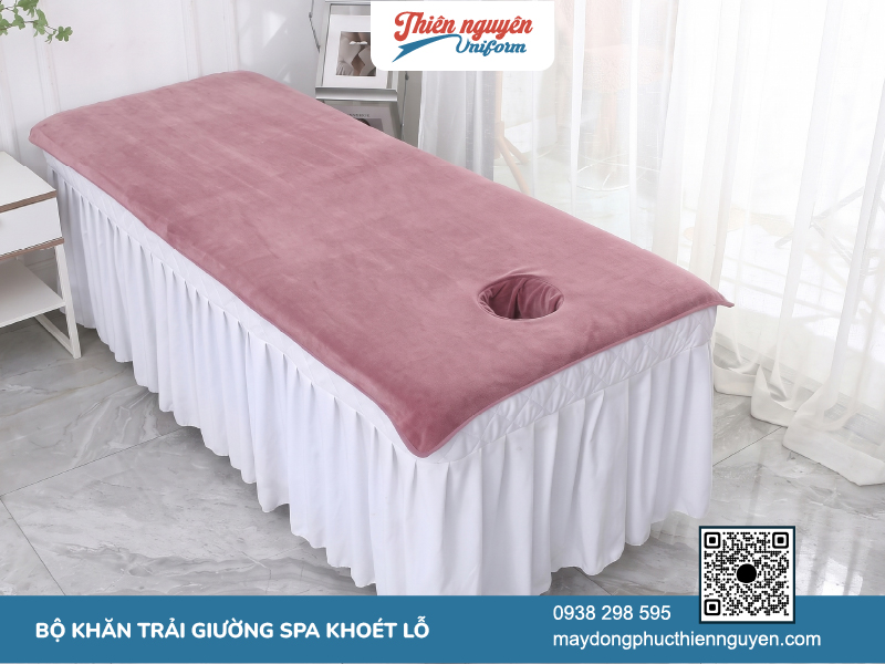Khăn trải giường spa dạng khoét lỗ