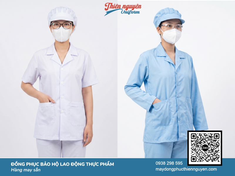 Thiết kế mẫu quần áo lao động thực phẩm TN02