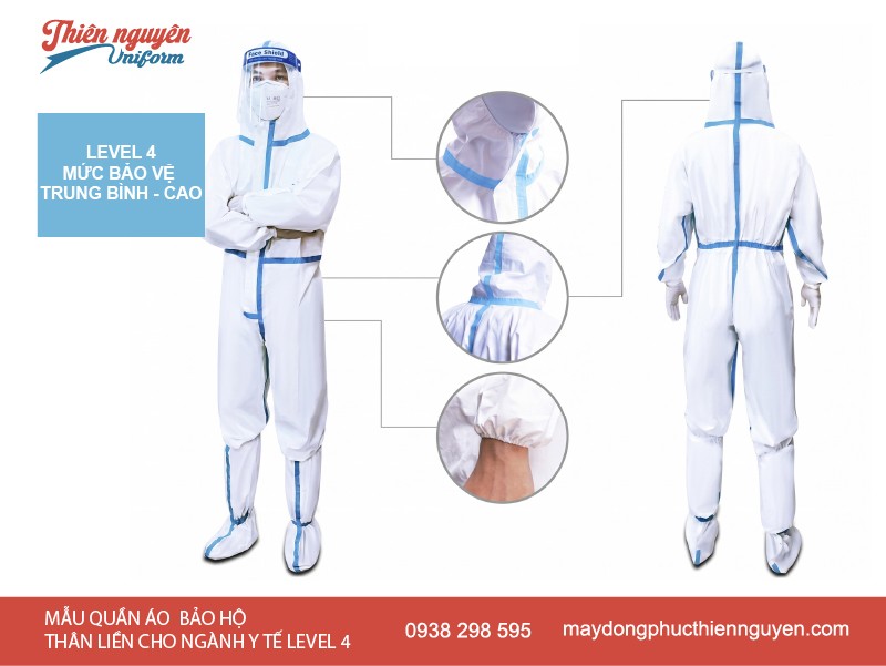 Set đồ bộ bảo hộ ngành y tế level 4
