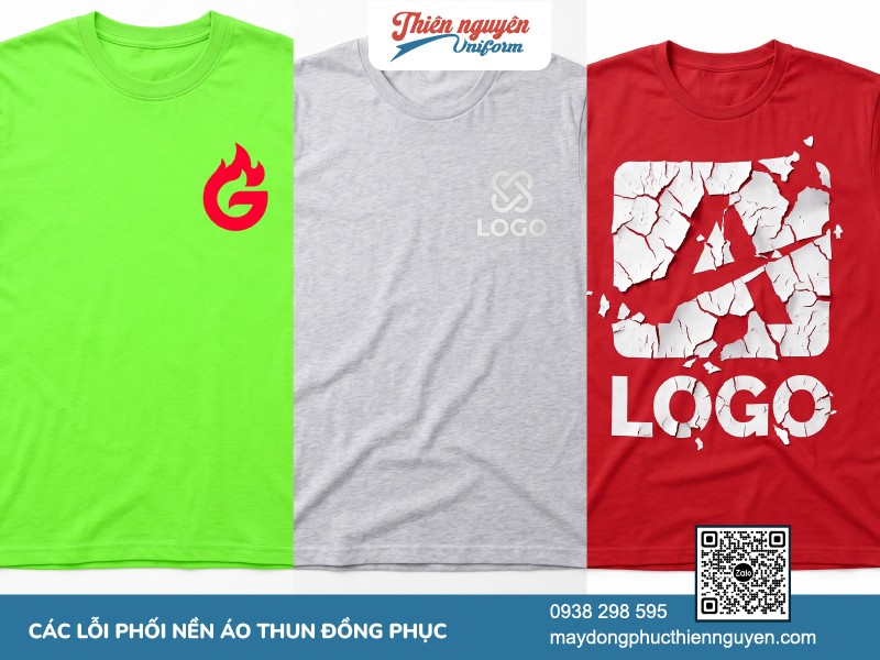 Các lỗi phối màu áo thun đồng phục và logo nên tránh