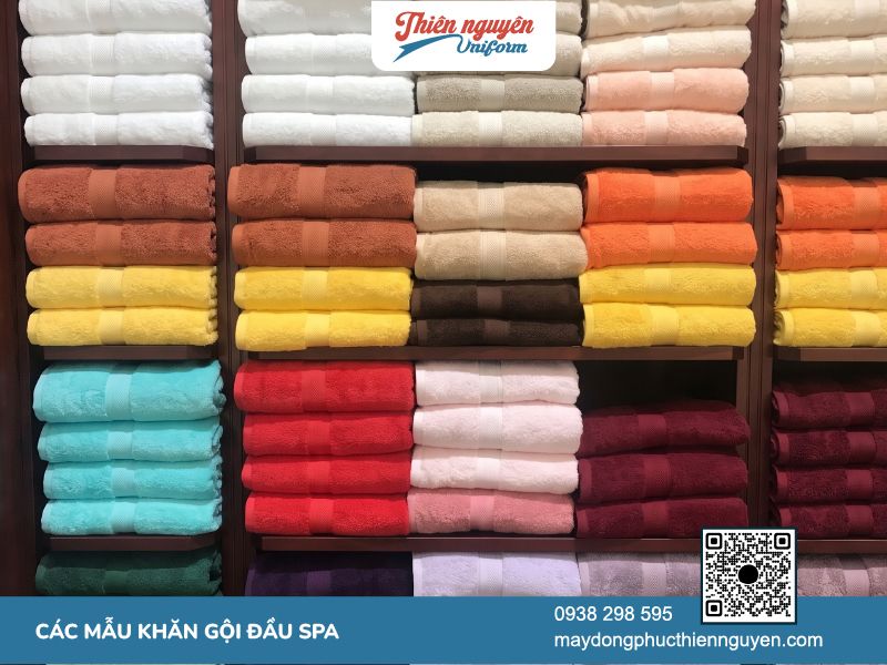 Màu sắc khăn gội đầu spa phổ biến