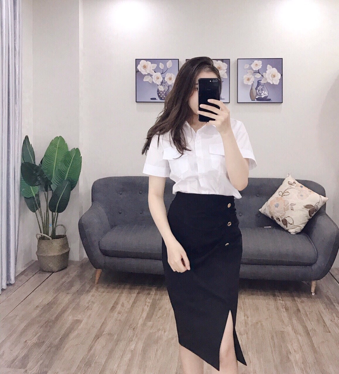 Chân váy đồng phục bì thư 