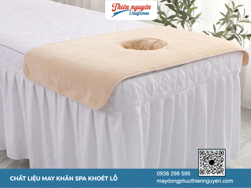 Khăn trải giường spa khoét lỗ tiện lợi cho liệu trình massage úp mặt