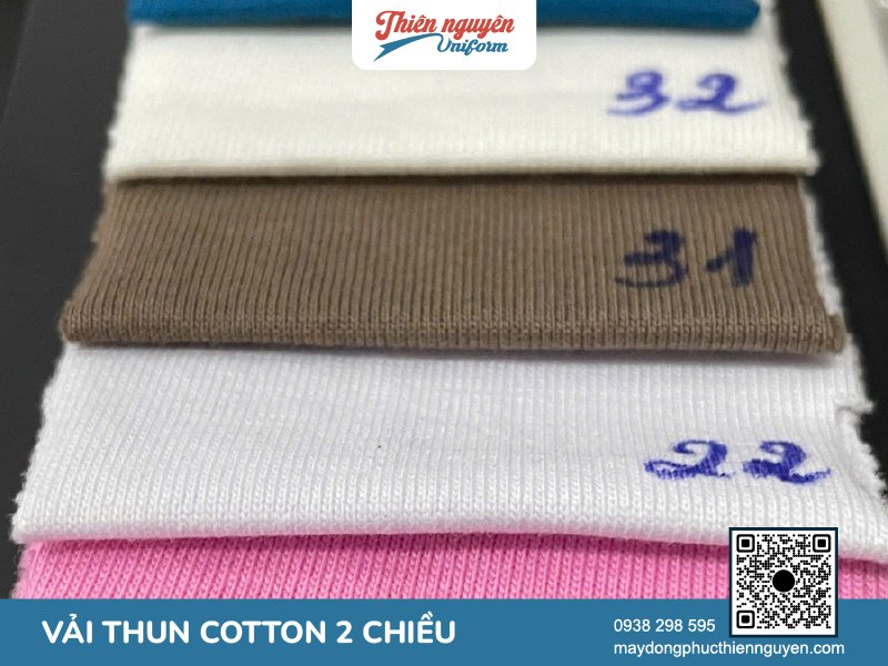 Chi tiết chất vải thun cotton 2 chiều