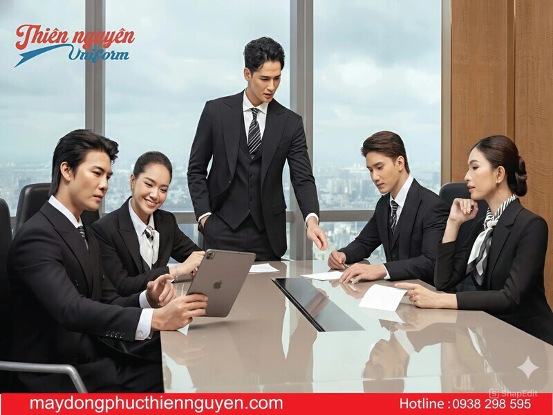 Chất vải wool may áo vest đồng phục tại Thiên Nguyên Uniform