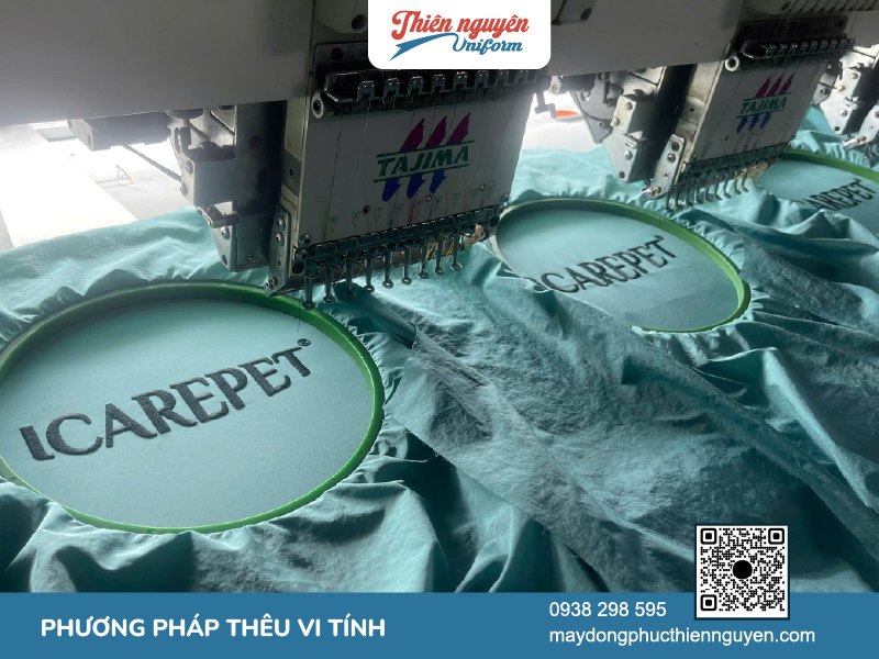 Khâu thêu và kiểm tra chất lượng hình thêu