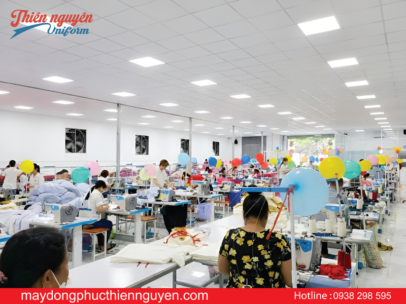 nhà xưởng của công ty may đồng phục công nhân uy tín - Thiên Nguyên Uniform