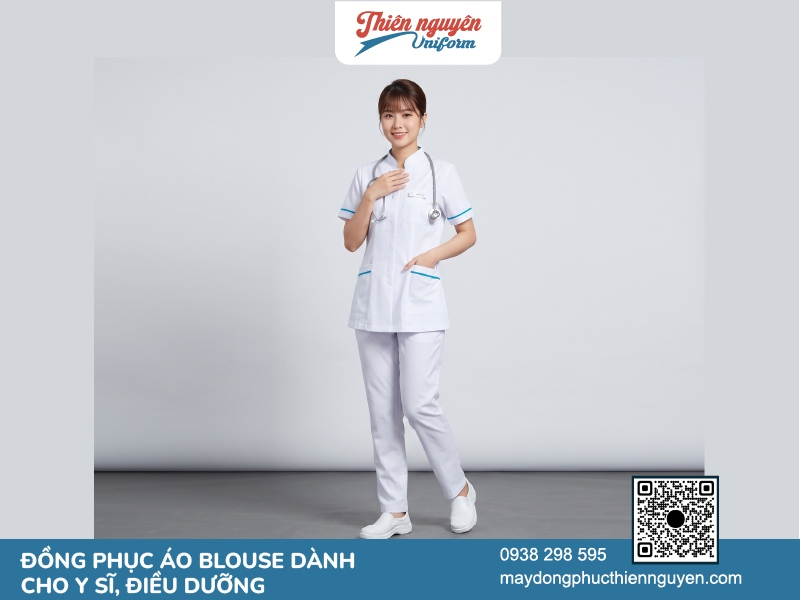 Mẫu đồng phục áo blouse cho nhân viên điều dưỡng