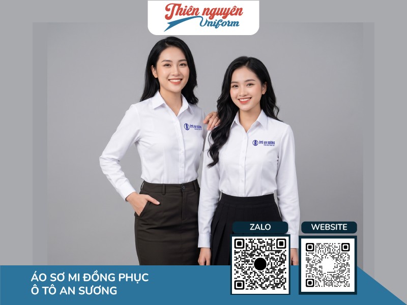 Áo sơ mi đồng phục ô tô An Sương dành cho nhân viên tại các hệ thống showroom