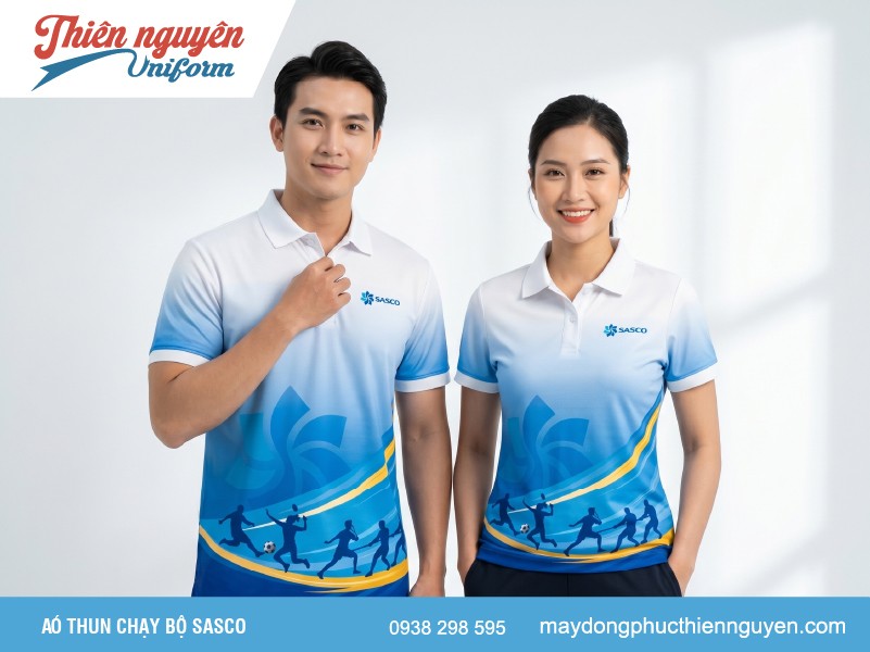 Mẫu áo thun đồng phục chạy bộ công ty Sasco