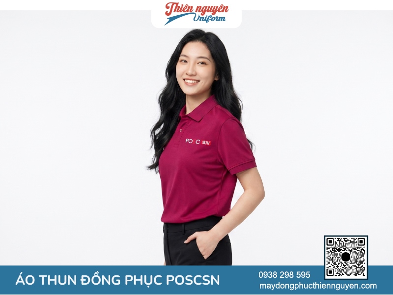 Mẫu áo thun cổ trụ màu trơn tay ngắn form dáng ôm vừa vặn cơ thể